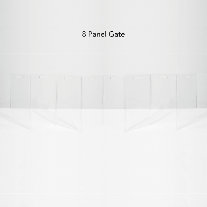 Hiddin Low Clear Acrylic Zig Zag Pet Gate – Freestanding, 24 in High