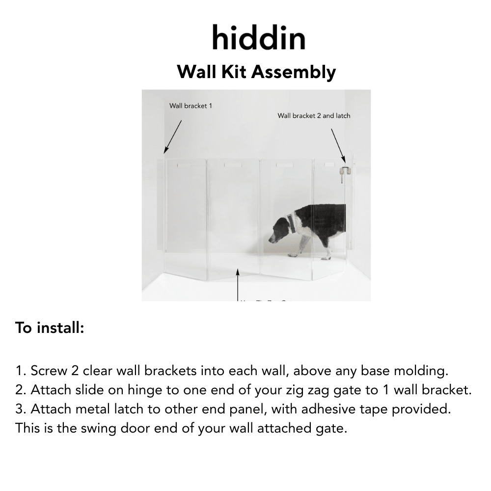 Hiddin Zig Zag Gate Wall Mount Kit