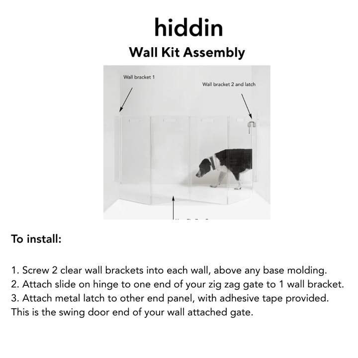 Hiddin Zig Zag Gate Wall Mount Kit