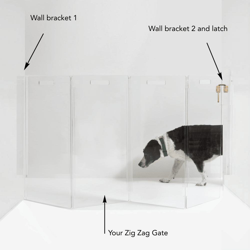 Hiddin Zig Zag Gate Wall Mount Kit