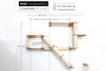 Load image into Gallery viewer, The Crossroads Cat Wall Scratcher Tree with Ramp by Catastrophic Creations; wooden cat condo with sisal rope posts.
