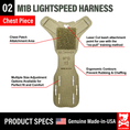 Carica l'immagine nel visualizzatore della galleria, K9R M1 Lightspeed Cat Harness With Minimalist Chest Plate Made USA by kiloninerpets
