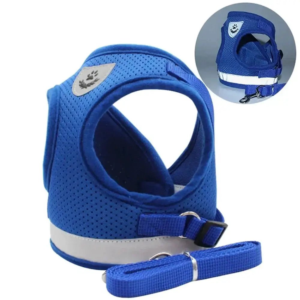 Reflective Cat Harness Leash Breathable Mesh Outdoor Safety Pack by WTN Essentials