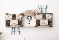 Load image into Gallery viewer, Super Mario Cat Tree cat condo; beige and black distressed checkerboard panels with a cat resting on top.
