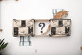 Load image into Gallery viewer, Super Mario Cat Tree Cat Condo by Catastrophic Creations, orange cat on platform with distressed black-and-white panels.
