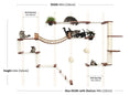 Gallery viewerに画像を読み込む, Cat condo The Juggernaut by Catastrophic Creations; wall-mounted indoor cat playground with wood frame
