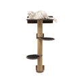 Load image into Gallery viewer, Enjoy The Wood Medium Cat Tree Modern Dark Walnut Felt Upholstered by Enjoy The Wood
