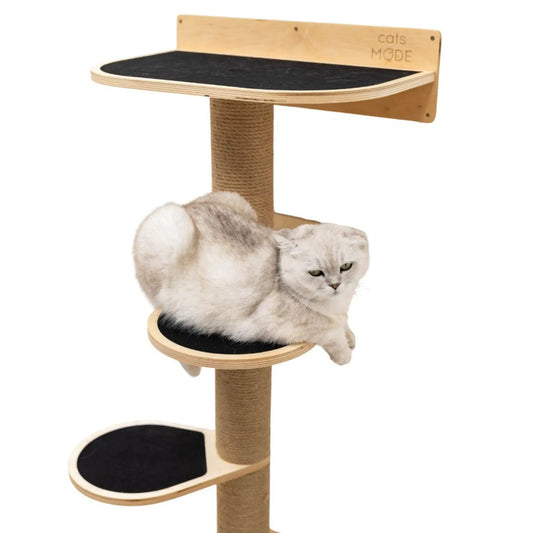 Enjoy The Wood Medium Cat Tree Wall Mounted Design For Space Saving Luxury Light Modern Home Decor by Enjoy The Wood