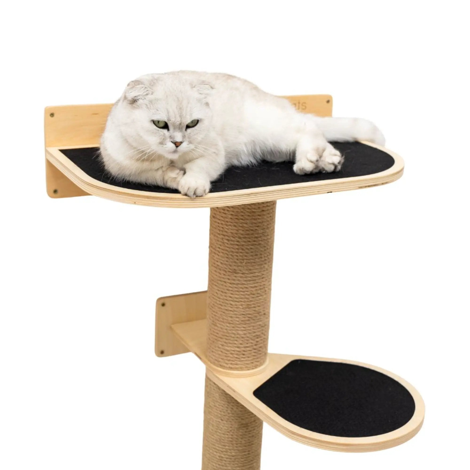 Enjoy The Wood Medium Cat Tree Wall Mounted Design For Space Saving Luxury Light Modern Home Decor by Enjoy The Wood