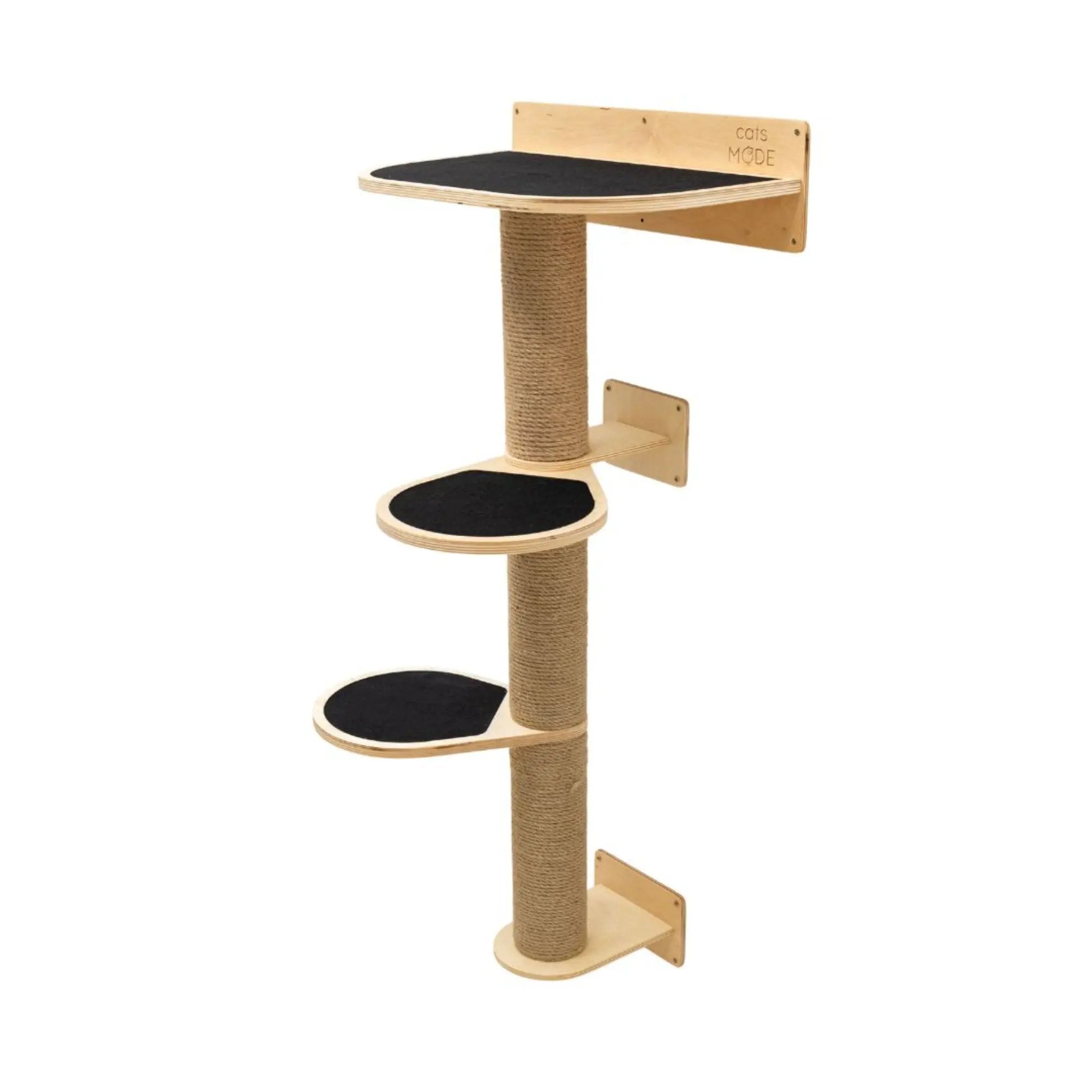 Enjoy The Wood Medium Cat Tree Wall Mounted Design For Space Saving Luxury Light Modern Home Decor by Enjoy The Wood