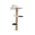 Load image into Gallery viewer, Enjoy The Wood Medium Cat Tree White Modern Indoor Felt Lounge Tower by Enjoy The Wood
