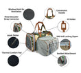 Load image into Gallery viewer, Mr. Peanut's Gold Series standard size expandable airline‑compliant pet carrier in camouflage prints with ventilation.
