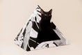 Load image into Gallery viewer, Kitty Kardboard Dark Paradise Cardboard Cat Pyramid Super Sleek Modern Artistic Decoration by KittyKardboard
