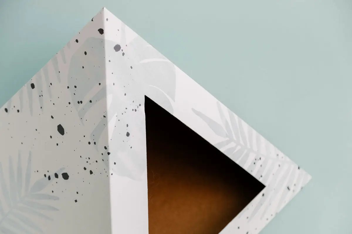 Kitty Kardboard Premium Cardboard Cat Pyramid Modern Sleek Home Decor And Cozy Cat Hideaway by KittyKardboard