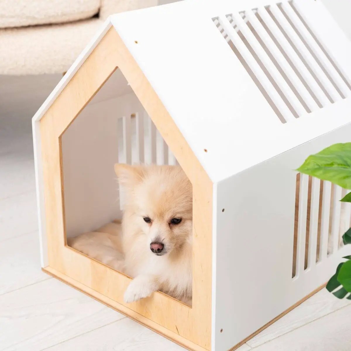 Modern Eco Friendly Indoor Dog House Big Dogs Puppies Handmade by Enjoy The Wood