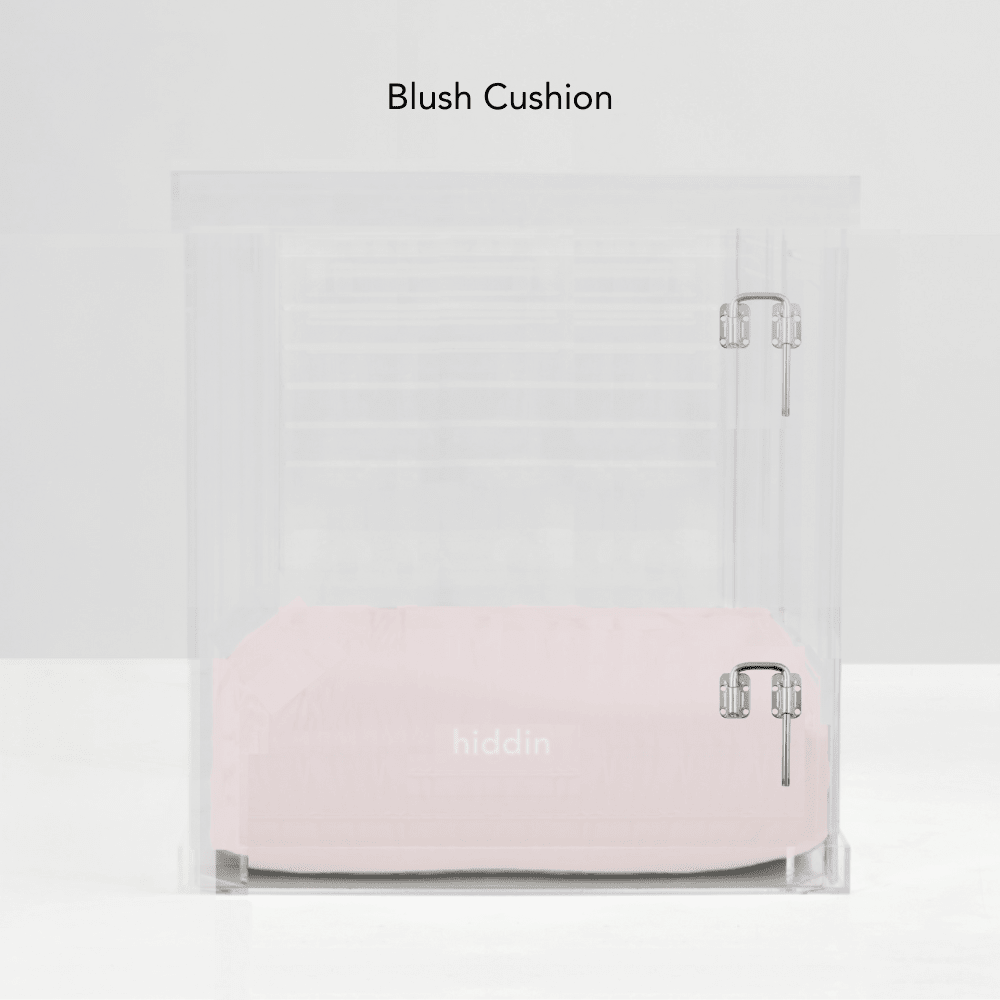 Hiddin Clear Acrylic Dog Crate – Medium, Silver Latch