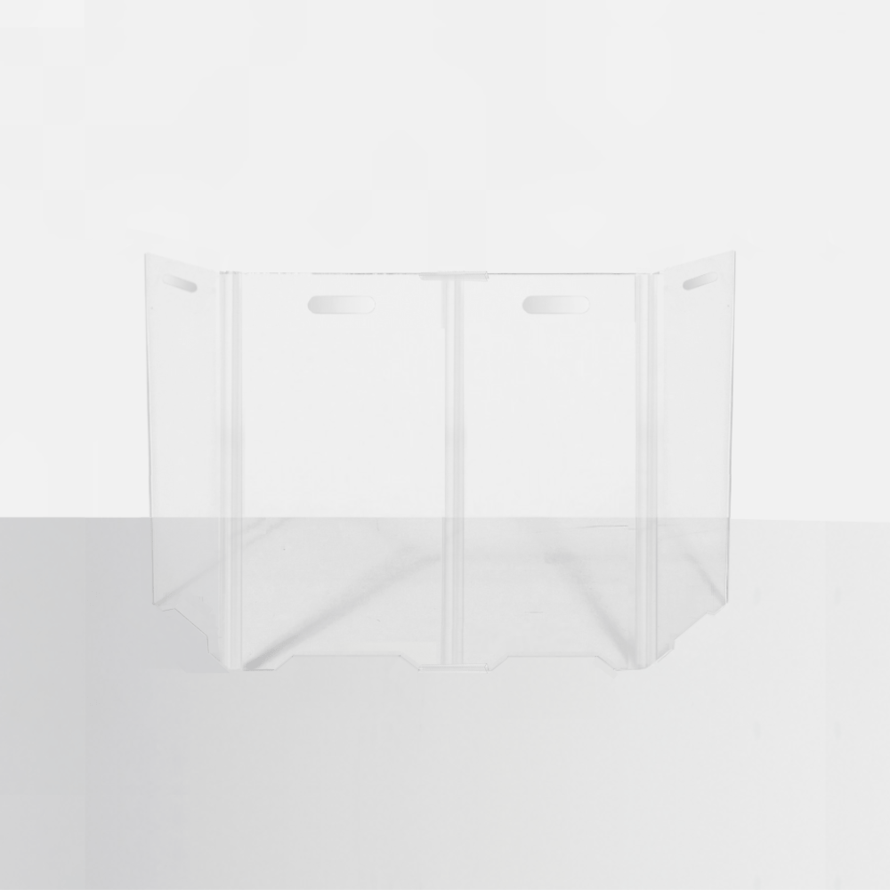 Hiddin Clear Front Pet Gate with Pivoting Side Panels
