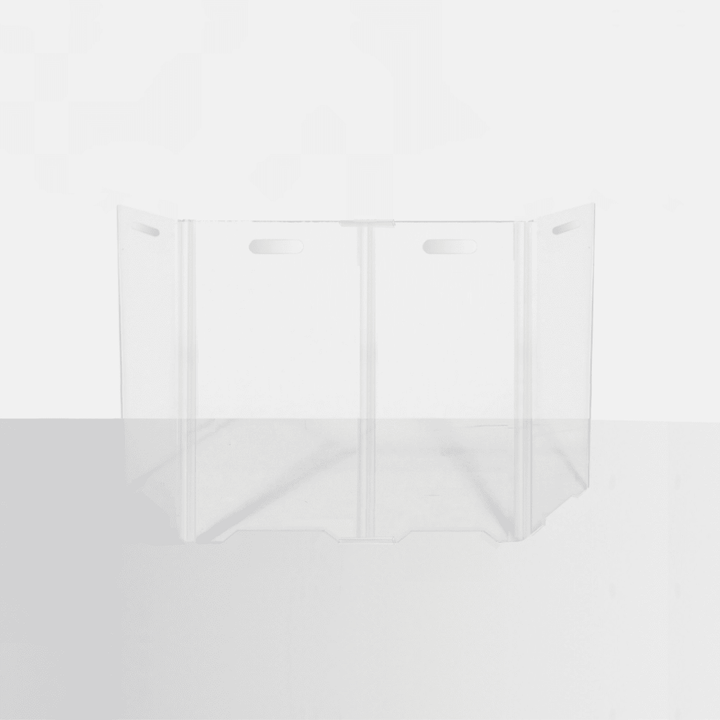 Hiddin Clear Front Pet Gate with Pivoting Side Panels