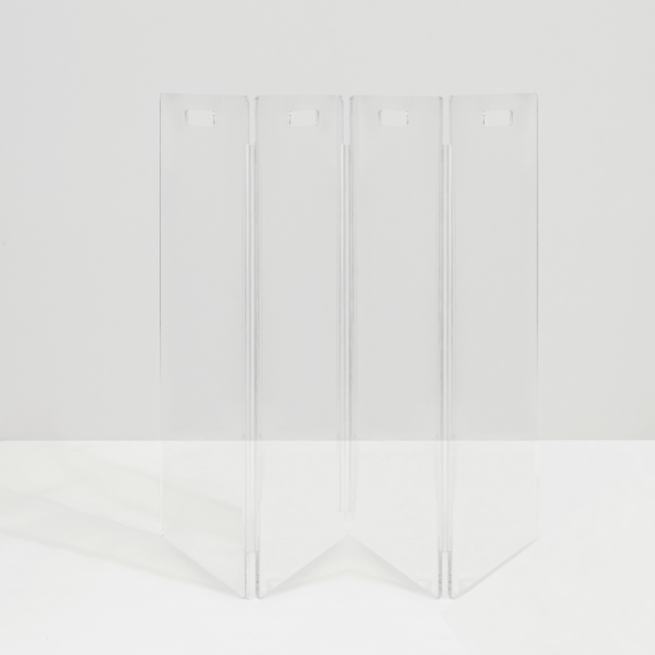 Hiddin Tall Clear Acrylic Zig Zag Pet Gate – Freestanding