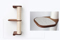 Charger l'image dans la visionneuse de la galerie, Wall-mounted cat climbing pole with sisal rope-wrapped post and wooden platforms
