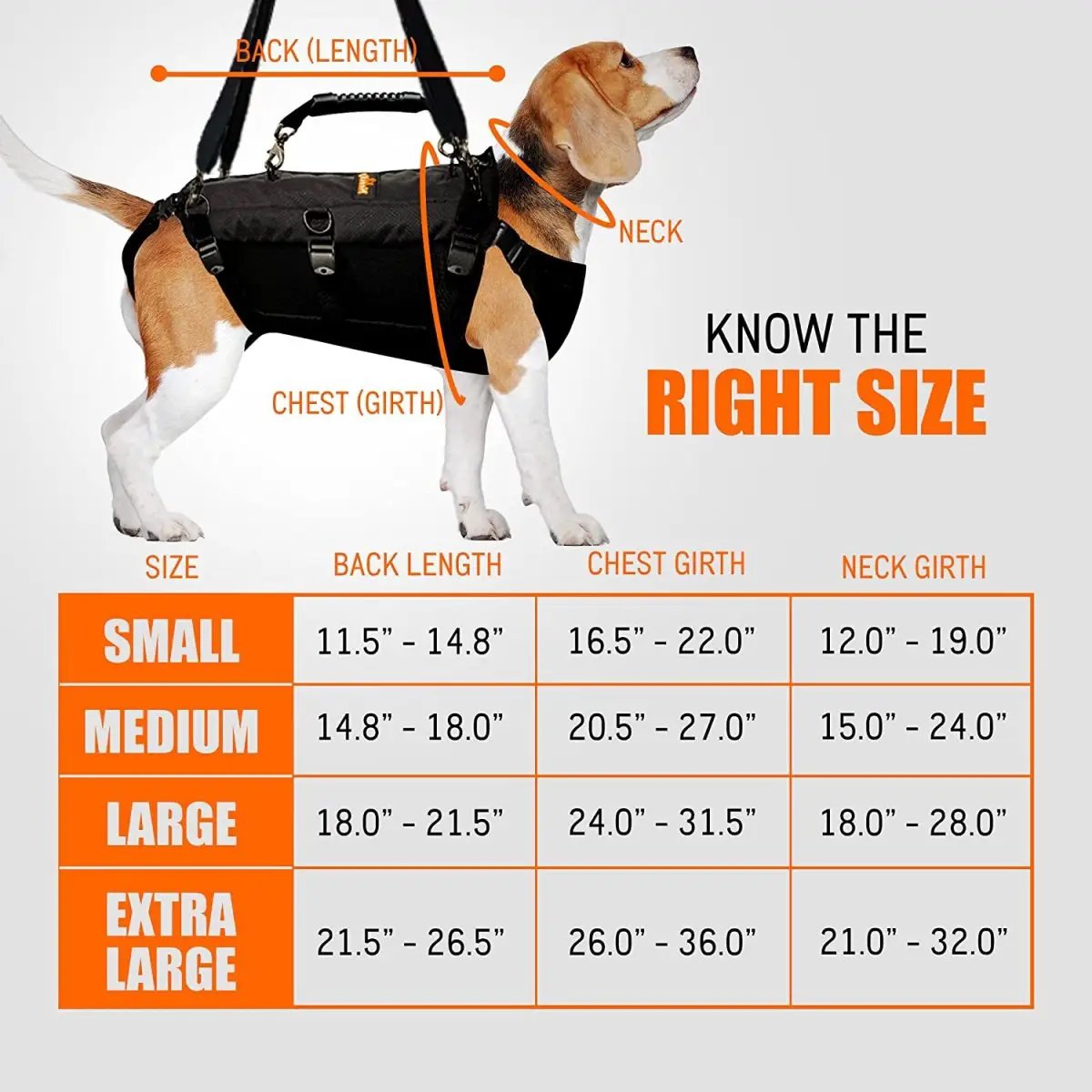 NeoAlly 5-in-1 Sturdy Dog Lift Harness Full Body Support, black nylon with multiple straps by Neoallypets