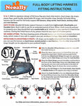 Load image into Gallery viewer, NeoAlly 5-in-1 Full-Body Dog Lift Harness by Neoallypets; blue instruction card with harness diagram
