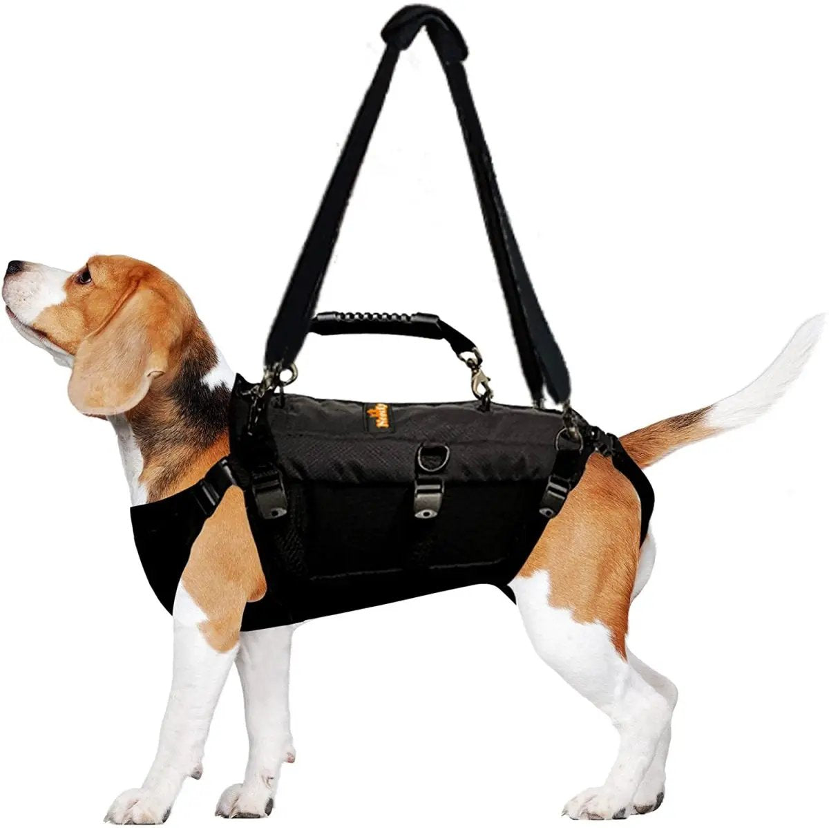 Dog lift harness NeoAlly 5-in-1 by Neoallypets, black nylon full-body support with handles