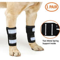 Load image into Gallery viewer, Neoallypets NeoAlly dog front leg brace pair, black with reflective straps, metal spring inserts
