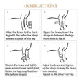 Bild in Galerie-Betrachter laden, Dog front leg braces instruction guide with reflective straps and step-by-step diagrams.
