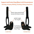 Load image into Gallery viewer, Neoallypets elbow and shoulder brace for dogs and cats, black adjustable straps, no-rub flaps, 2-piece set
