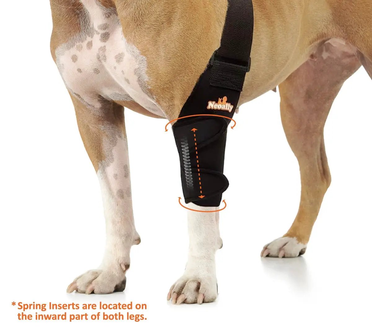 Neoallypets Elbow and Shoulder Brace, black with spring inserts for dogs and cats