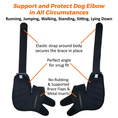 Load image into Gallery viewer, NeoAllyPets elbow and shoulder brace pair for dogs and cats, black with adjustable straps and spring inserts
