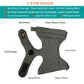 Load image into Gallery viewer, Neoallypets NeoAlly Upgraded dog surgical recovery vest in dark grey with chest straps and three zipper chains
