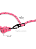 Cargar la imagen en la vista de la galería, Runners Neon Pink Hands-Free Dog Leash 6FT Reflective Walking Strap by Runner's Athletics
