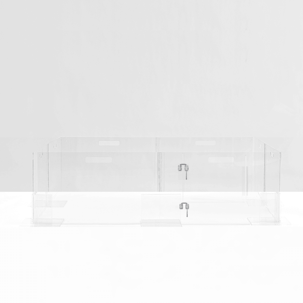 Hiddin Clear Acrylic Pet Playpen with Door – 24 in High