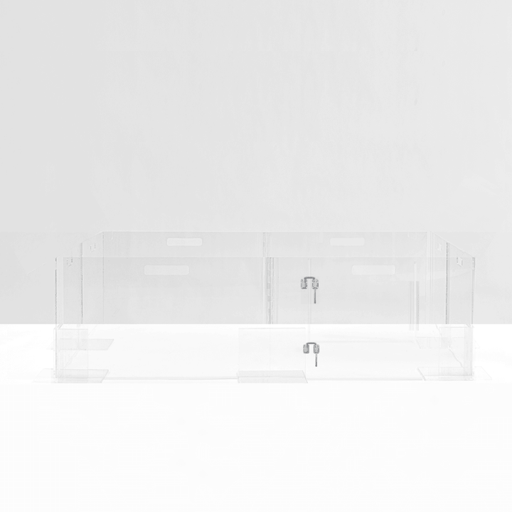Hiddin Clear Acrylic Pet Playpen with Door – 24 in High