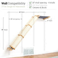 Carica l'immagine nel visualizzatore della galleria, Slanted Cat Scratcher for Wall by Catastrophic Creations; beige sisal wrap, wood mount, wall-mounted cat steps.
