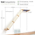 Carica l'immagine nel visualizzatore della galleria, Slanted Cat Scratcher for Wall by Catastrophic Creations; beige sisal rope with wood end caps
