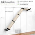 Carica l'immagine nel visualizzatore della galleria, Slanted Cat Scratcher for Wall by Catastrophic Creations; wall-mounted sisal post with wood platform
