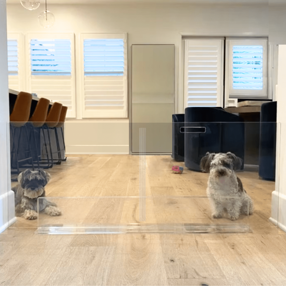 Hiddin Clear Acrylic Panel Pet Gate – Freestanding, 24 in High
