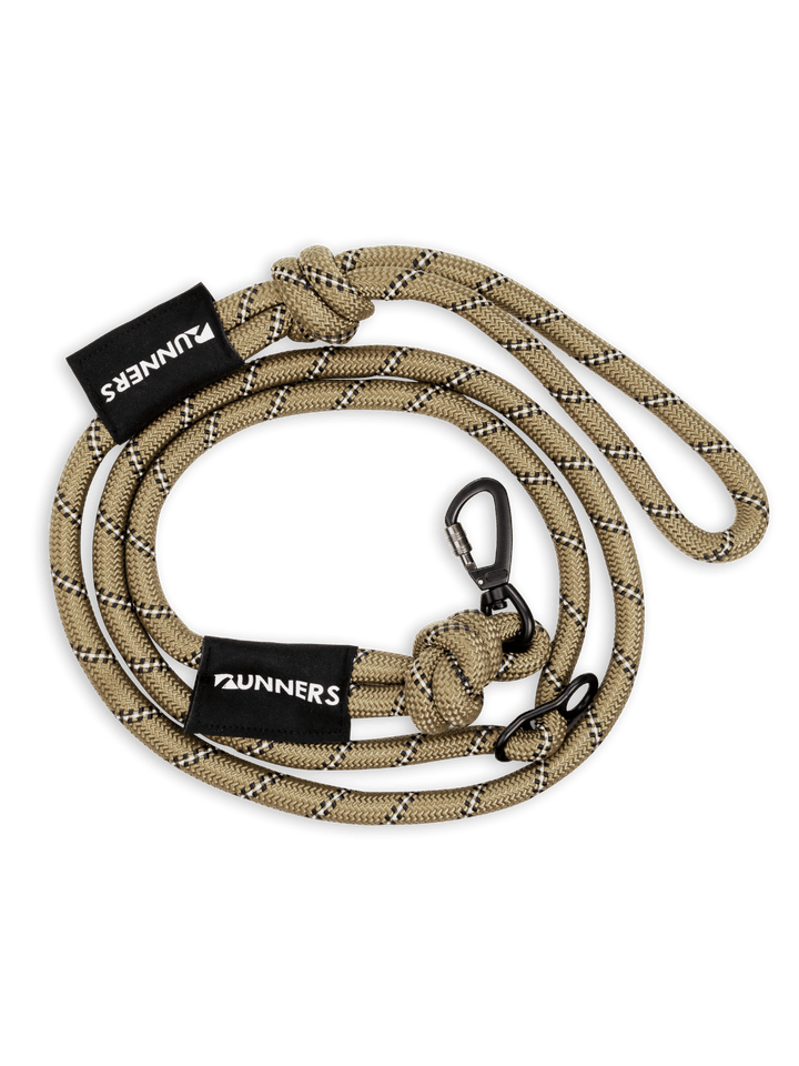 Runners Rove Olive Green Reflective Running Hands-Free Leash 6-Foot by Runner&