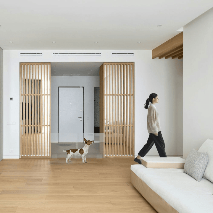 Hiddin Clear Acrylic Panel Pet Gate – Freestanding, 30 in High