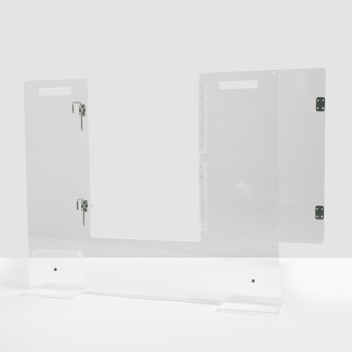 Hiddin Clear Acrylic Pet Gate with Door – Freestanding, 30 in High