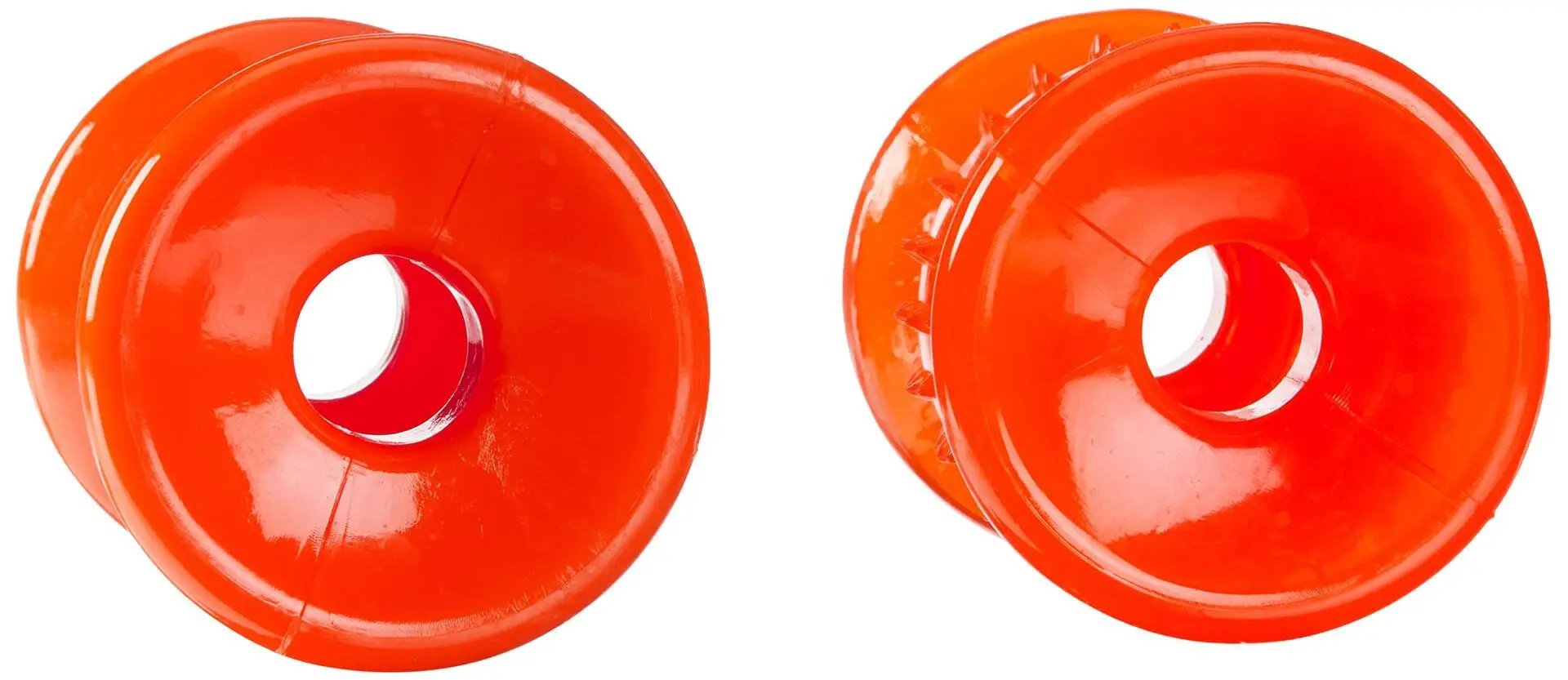 Neater Pets Rolly Cannoli 2 Pack Orange Clear 1 Bumpy 1 Solid Bowls by Deal US