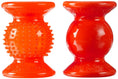 Load image into Gallery viewer, Neater Pets Rolly Cannoli 2 Pack Orange Clear 1 Bumpy 1 Solid Bowls by Deal US
