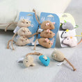 Cargar la imagen en la vista de la galería, Calsgkspray 3 Pcs Plush Cat Toys Interactive Squeaky Mice With Scratching Post Blue Khaki Colors by Deal US

