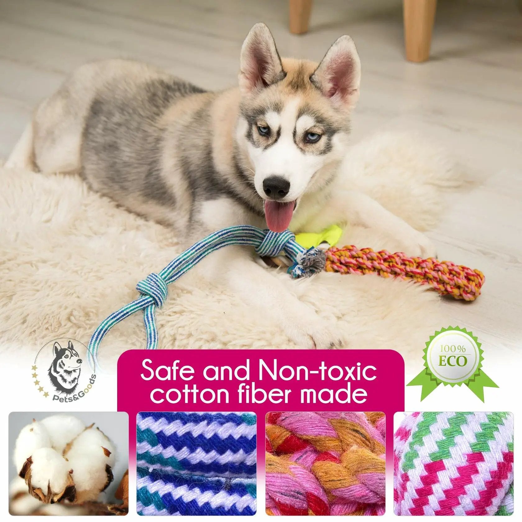 Pets&Goods 13 Pack Rope Dog Toy Set 100 Cotton Durable Chew Tug Toys For Puppies Small Breeds by Deal US