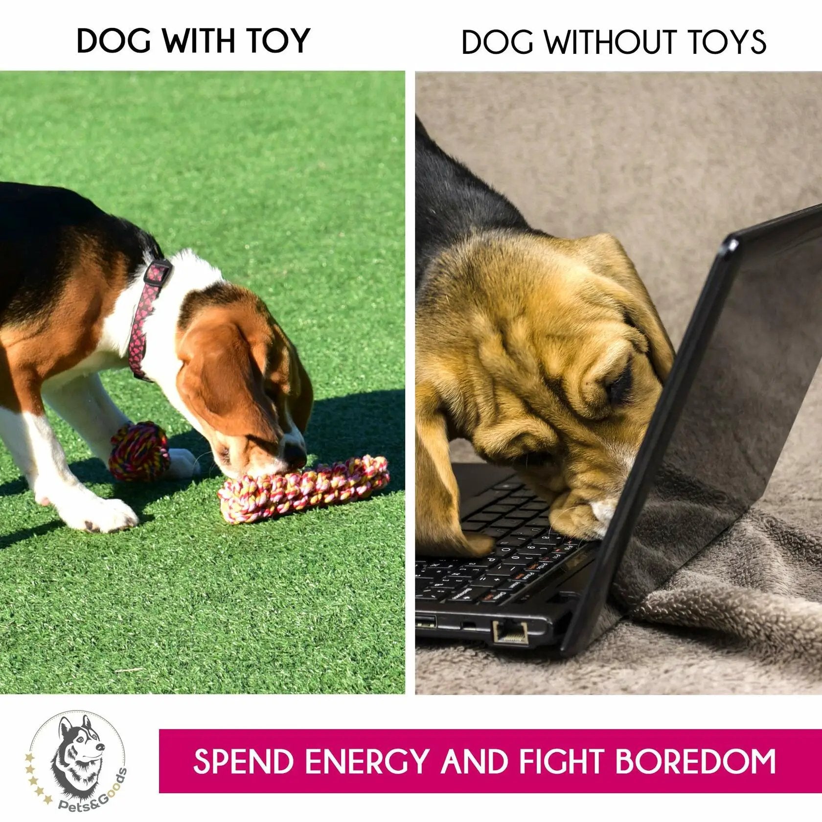 Pets&Goods 13 Pack Rope Dog Toy Set 100 Cotton Durable Chew Tug Toys For Puppies Small Breeds by Deal US