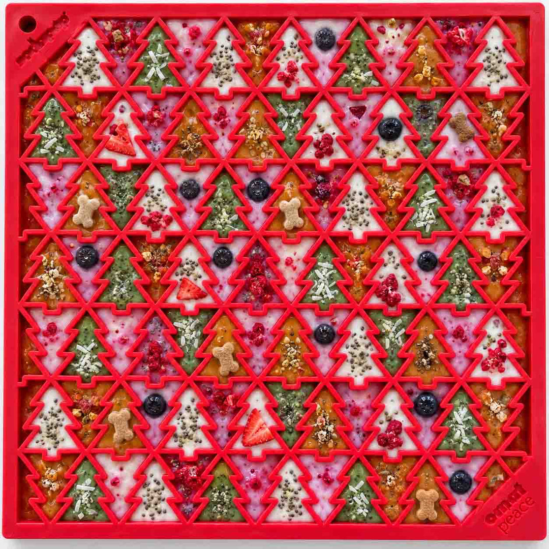 SodaPup Peace Christmas Tree TPE lick mat, view 2