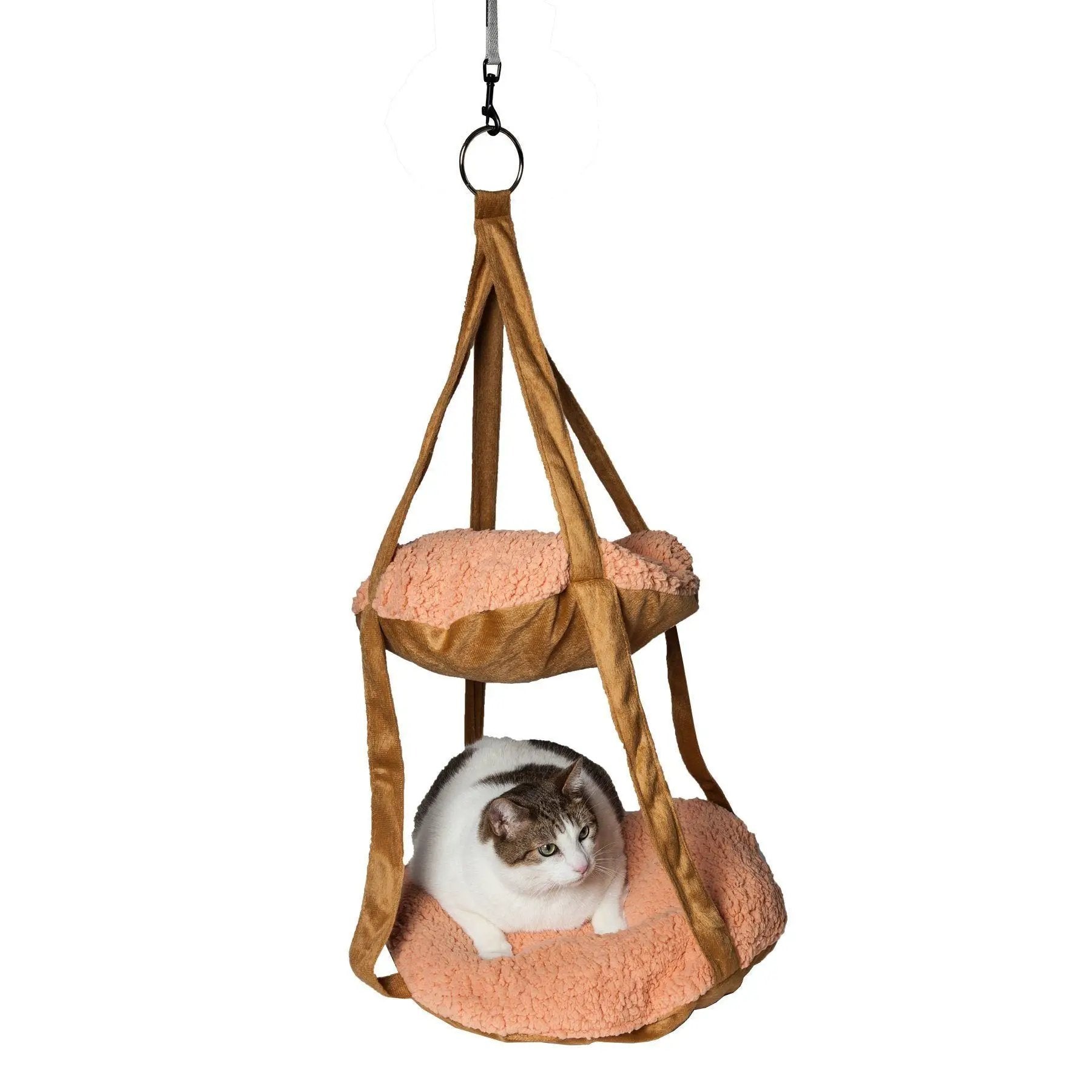 Pet Life Kittyhaus Dual-Lounging Hanging Cat Hammock Bed With Pillows by Pet Life